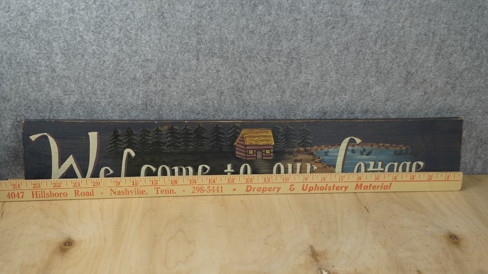 Welcome To Our Cottage Wood Sign 24” Cabin Lake House Rustic Wall Decor Lodge