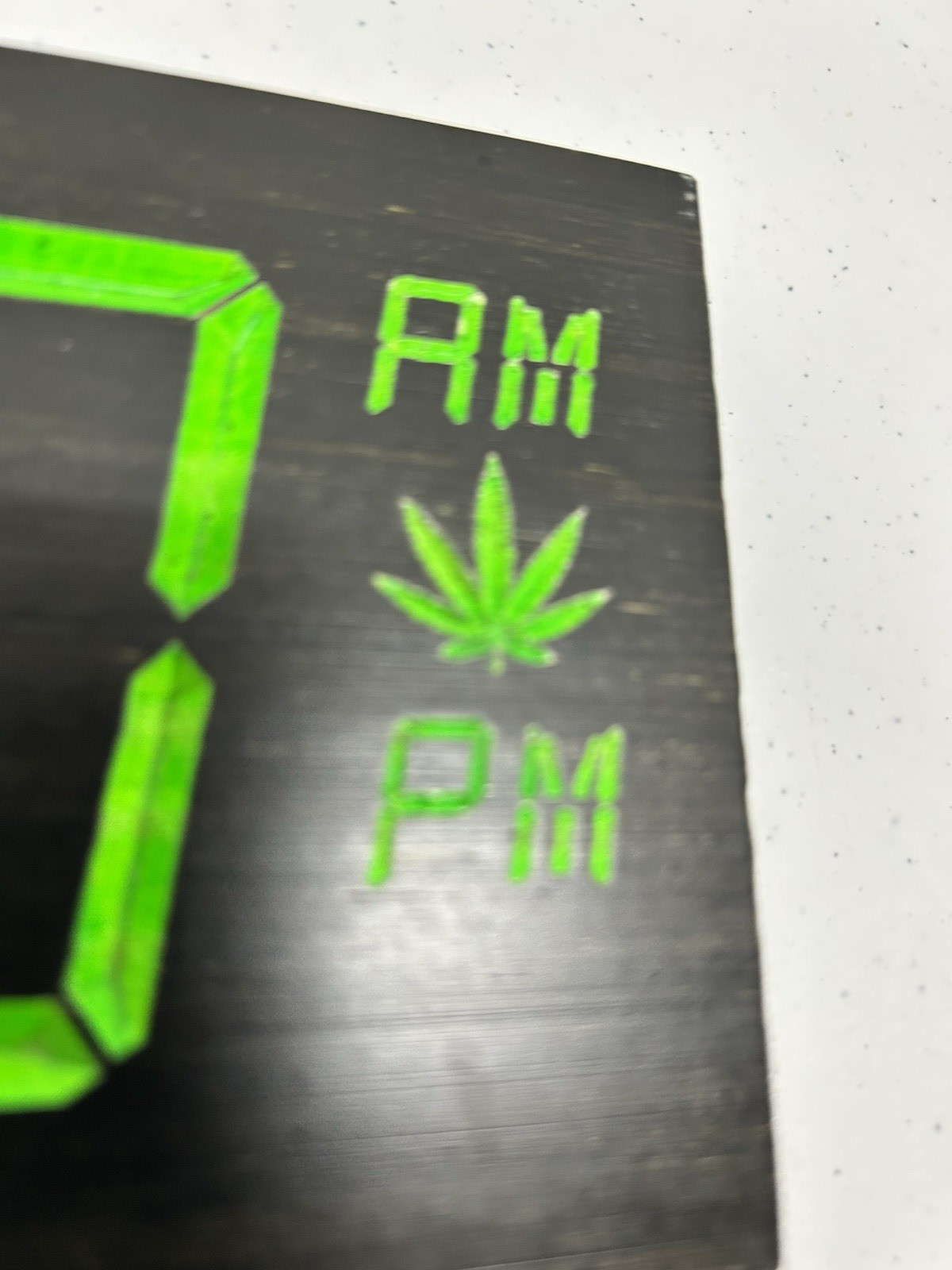 Handcrafted Wooden Time is 420 Faux Digital Clock Marijuana Carved Handmade Sign