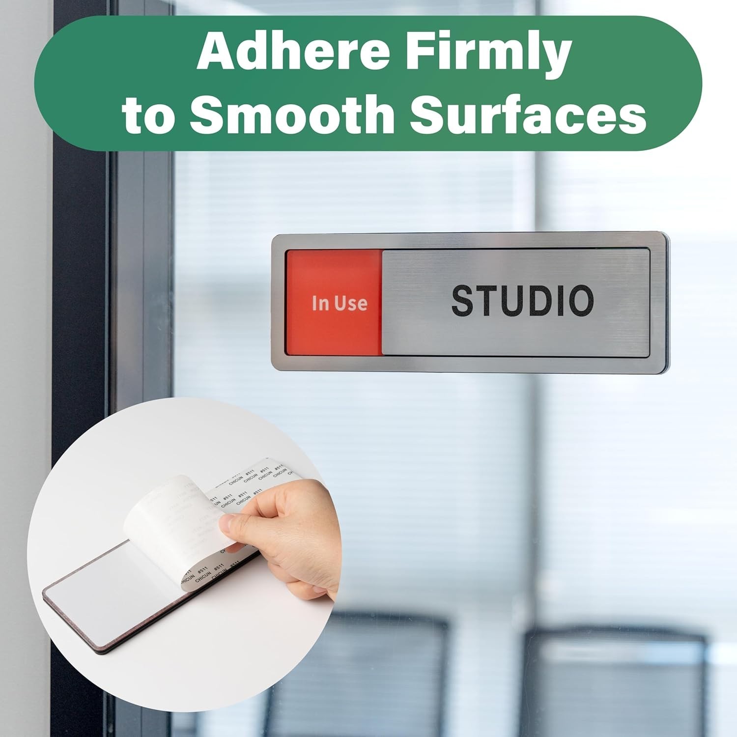 Studio Room Door Sign with Slider, Do Not Disturb Privacy Office Sign, In Use…