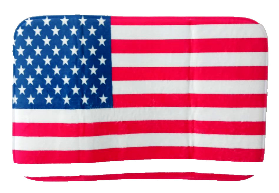 NEW BATH MAT WALL DECOR AMERICAN FLAG FUN PATRIOTIC ANY ROOM 23 3/4×15 1/2×1/4″