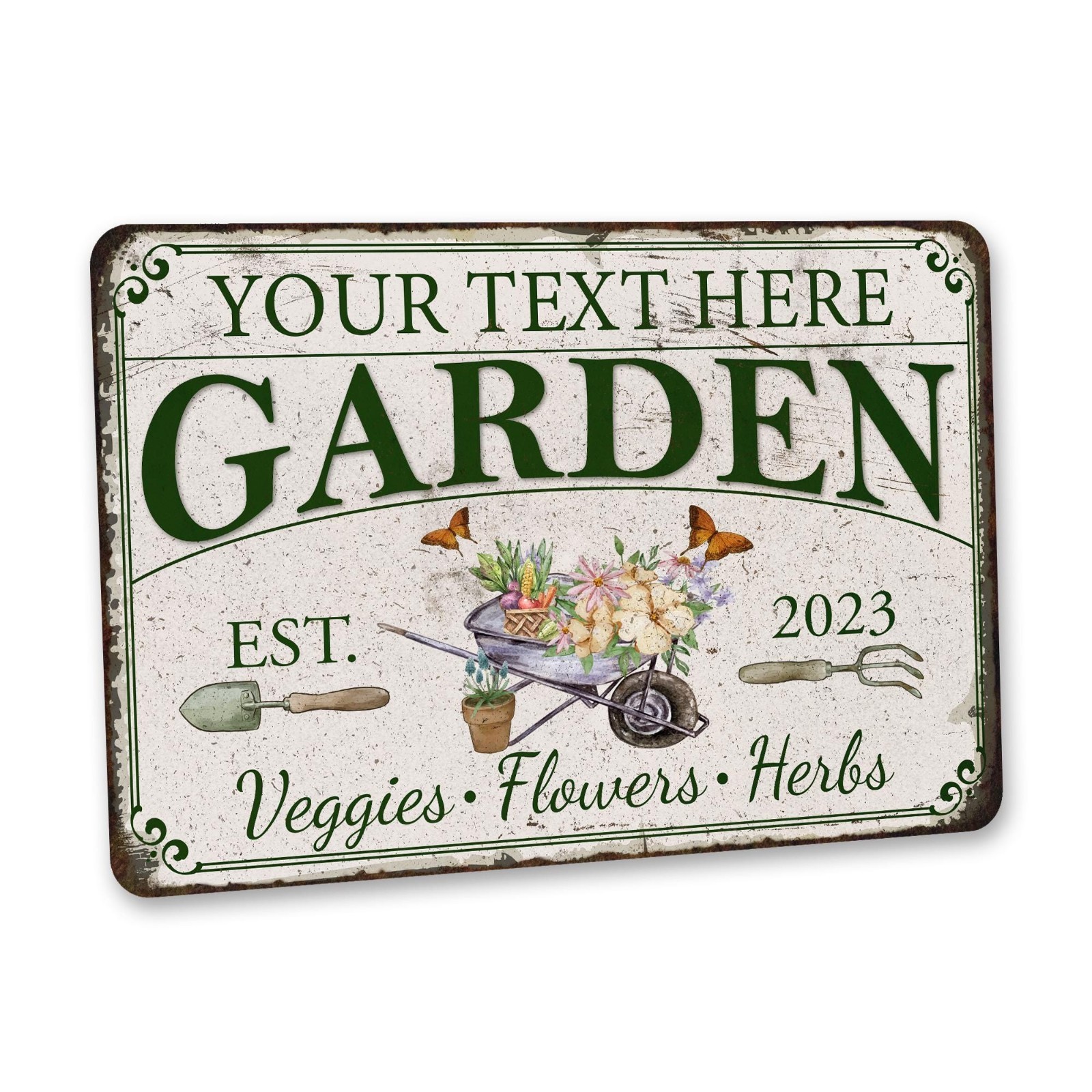 Personalized Garden Sign, Veggie Garden, Flower Garden, Herb Garden, Patio Decor