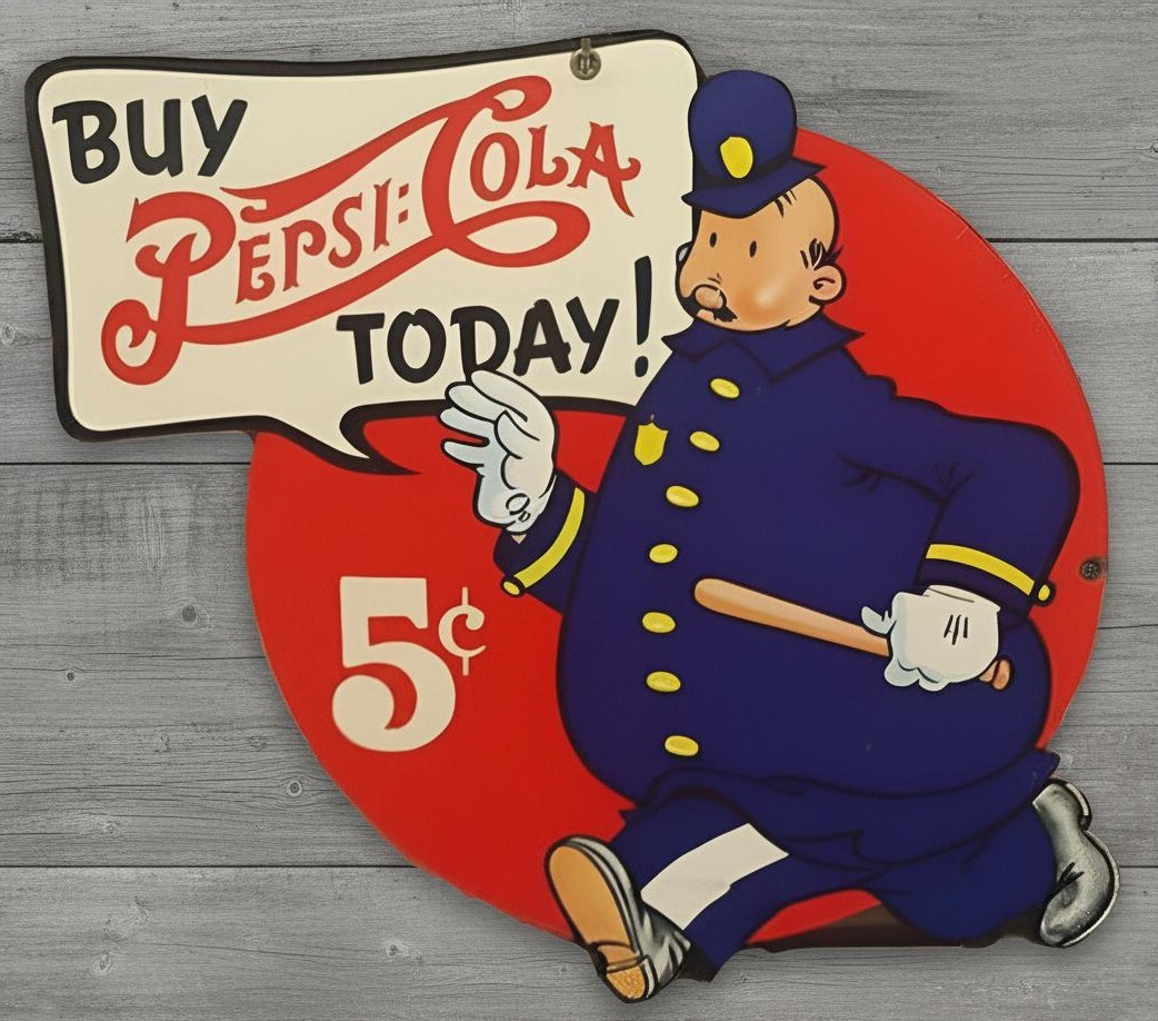 Buy Pepsi-Cola Today 15″ x 13″ Die Cut Aluminum Sign Made In The USA New!