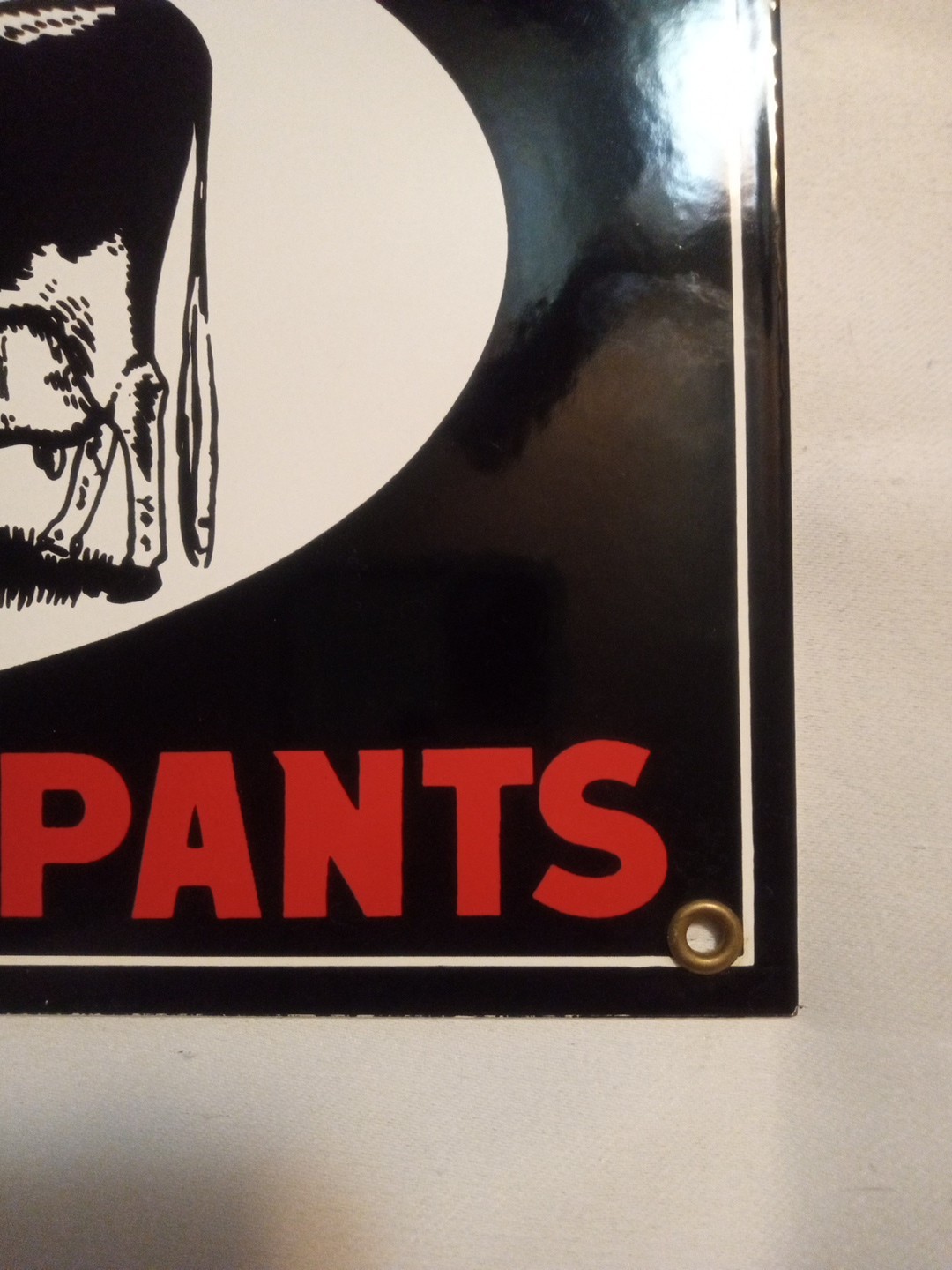 We Sell Cowhide Brand Overalls And Pants Sign 9 In By 12 In Vintage