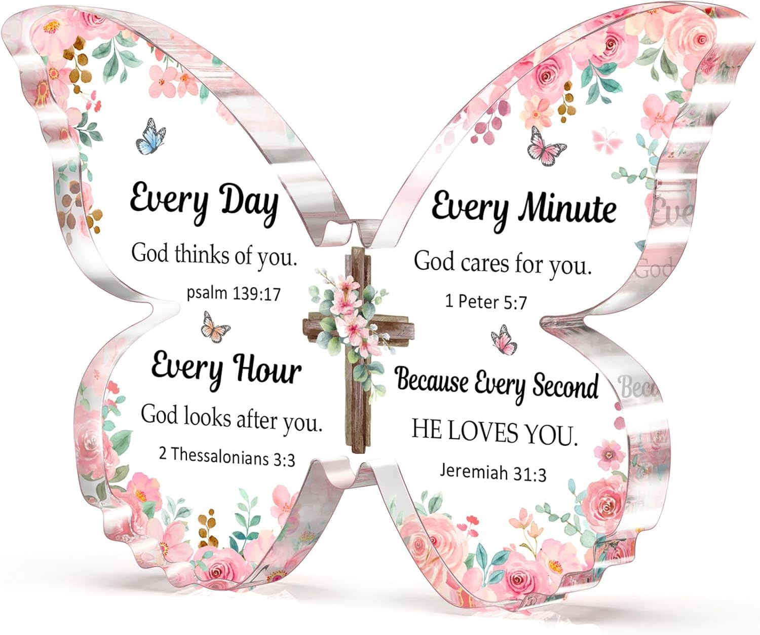 Christian Gifts for Women Faith, Butterfly Acrylic Plaque Sign, Christian Gift f
