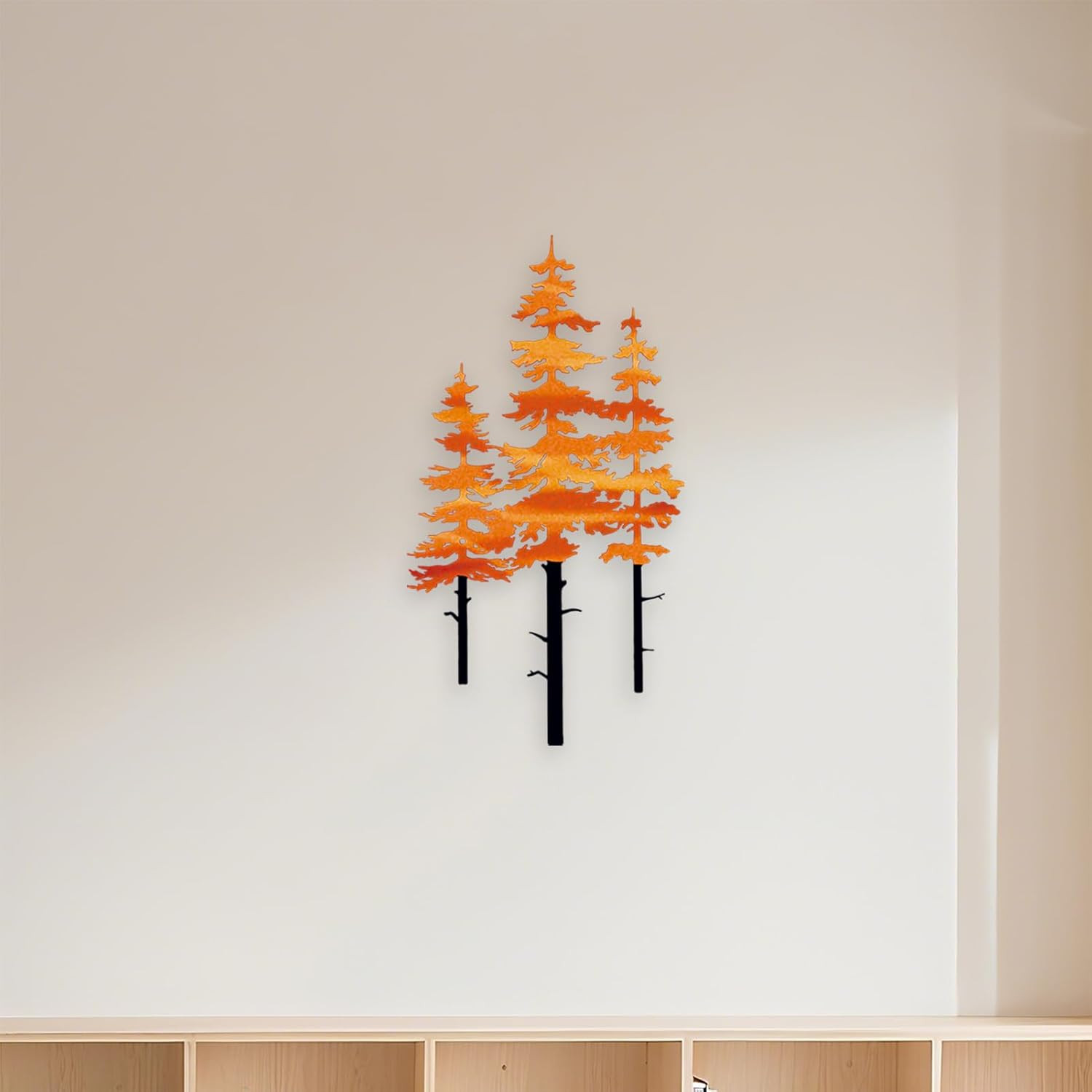 Metal Pine Tree Wall Art Decor, Nature Home Decor, Cedar Trees Metal Sign, Wall