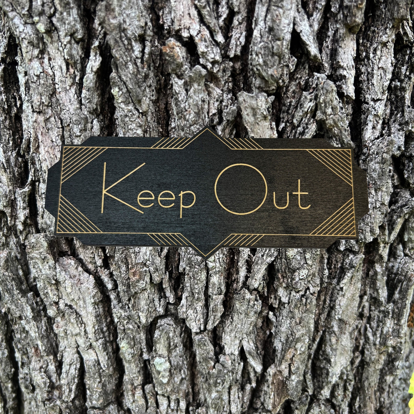 Keep Out – BLACK Sign 4×8