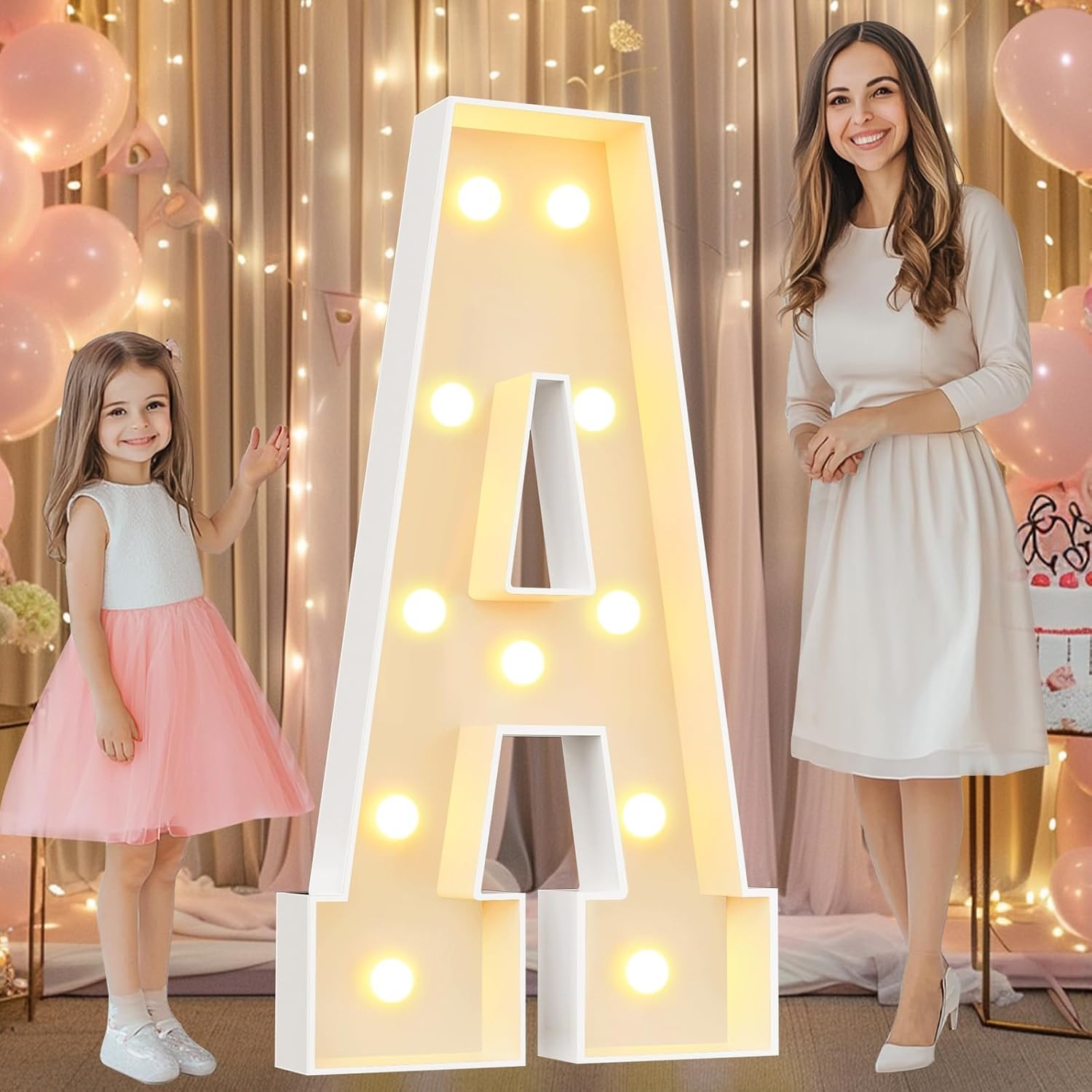 4 FT Marquee Light Up Letters Giant Mosaic 4 Feet Tall Marquee Signs
