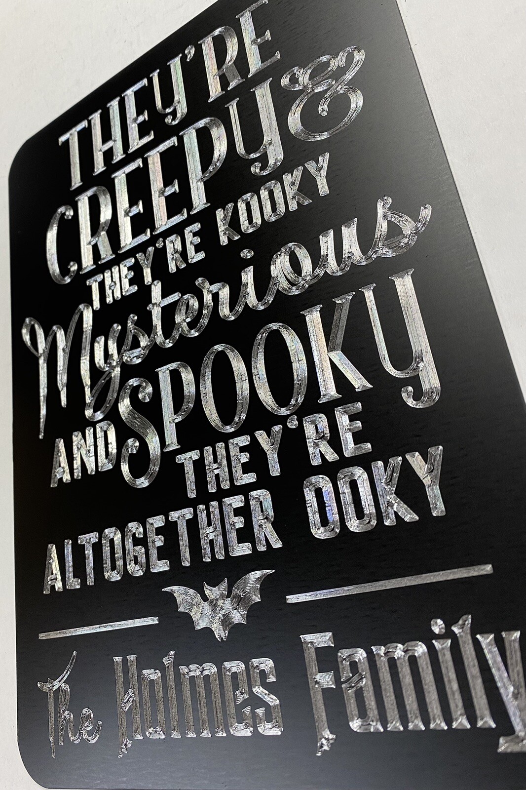 Engraved They’re Creepy Personalized Custom Name Halloween Home Decor 7×10 Sign