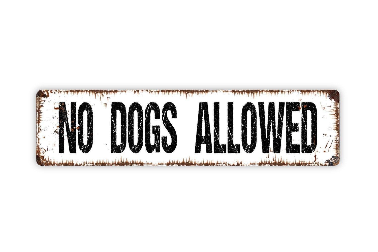 No Dogs Allowed Sign | Metal Property Sign | No Pets Sign | Outdoor Yard