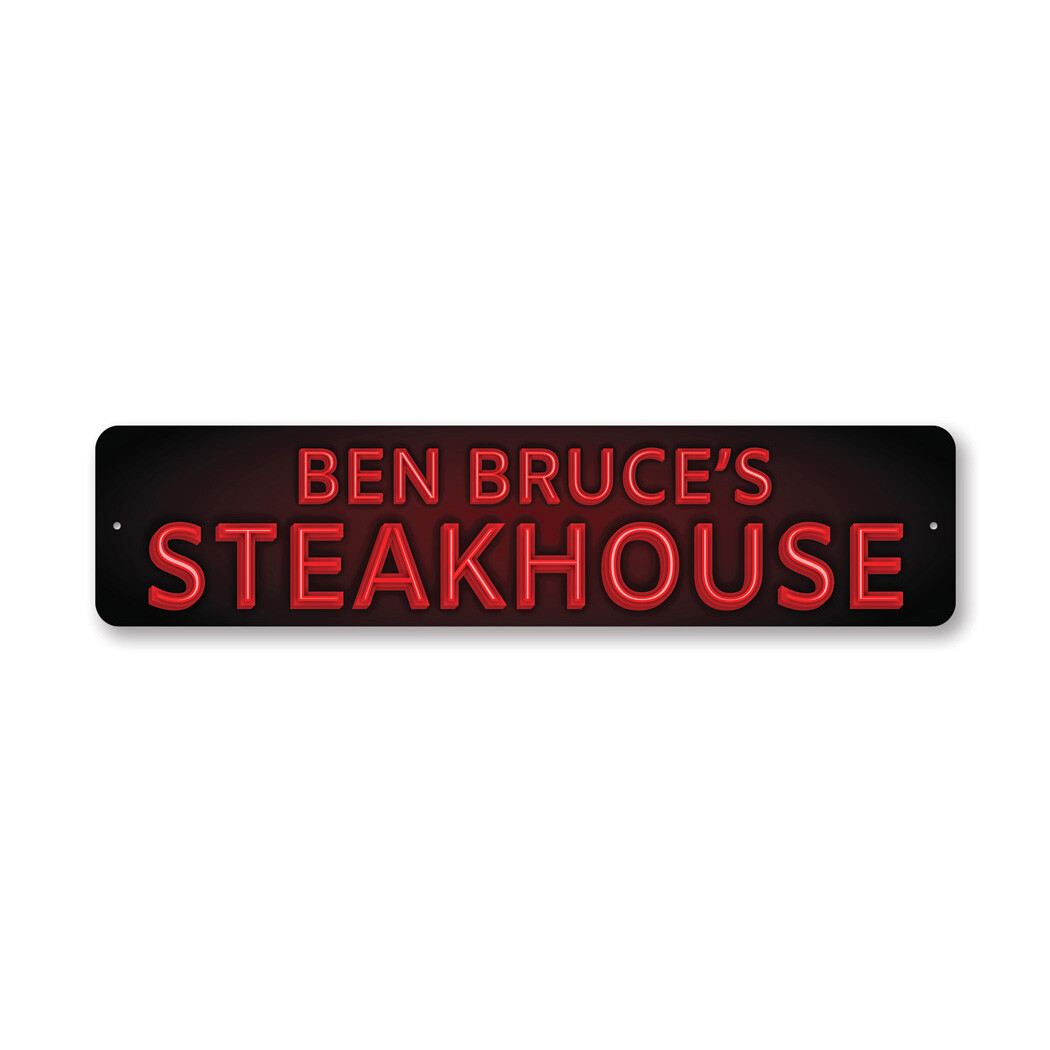 Custom Steakhouse Metal Sign