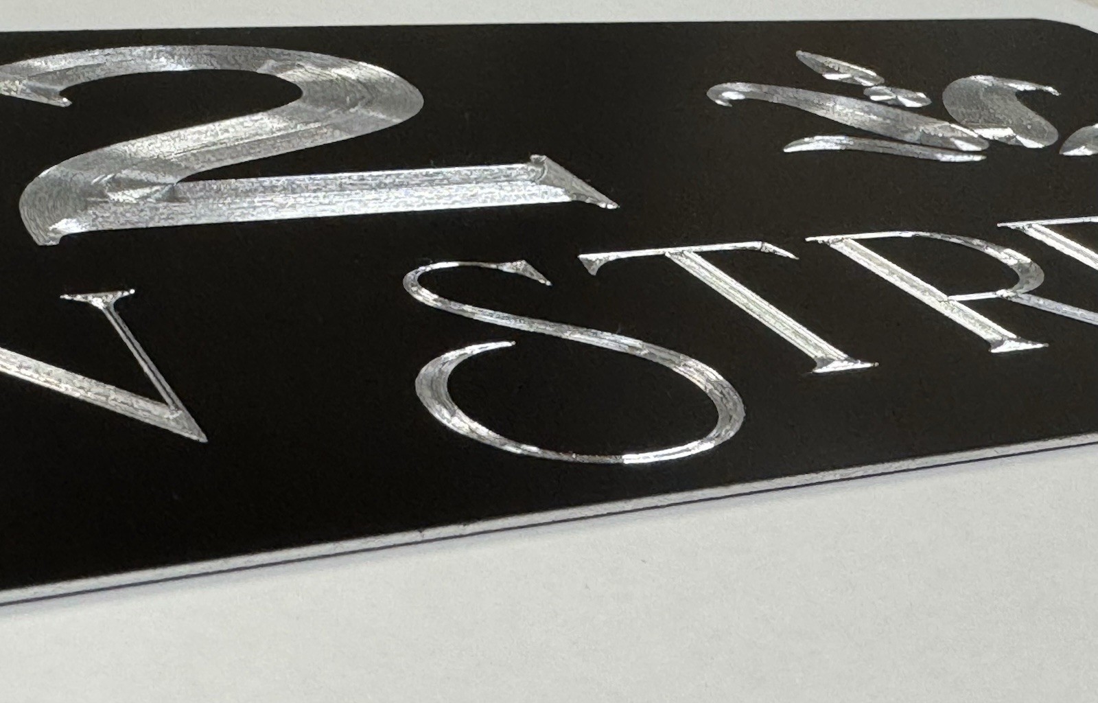 Engraved Personalized Custom House Home Number Street Address Metal 16×6 Sign