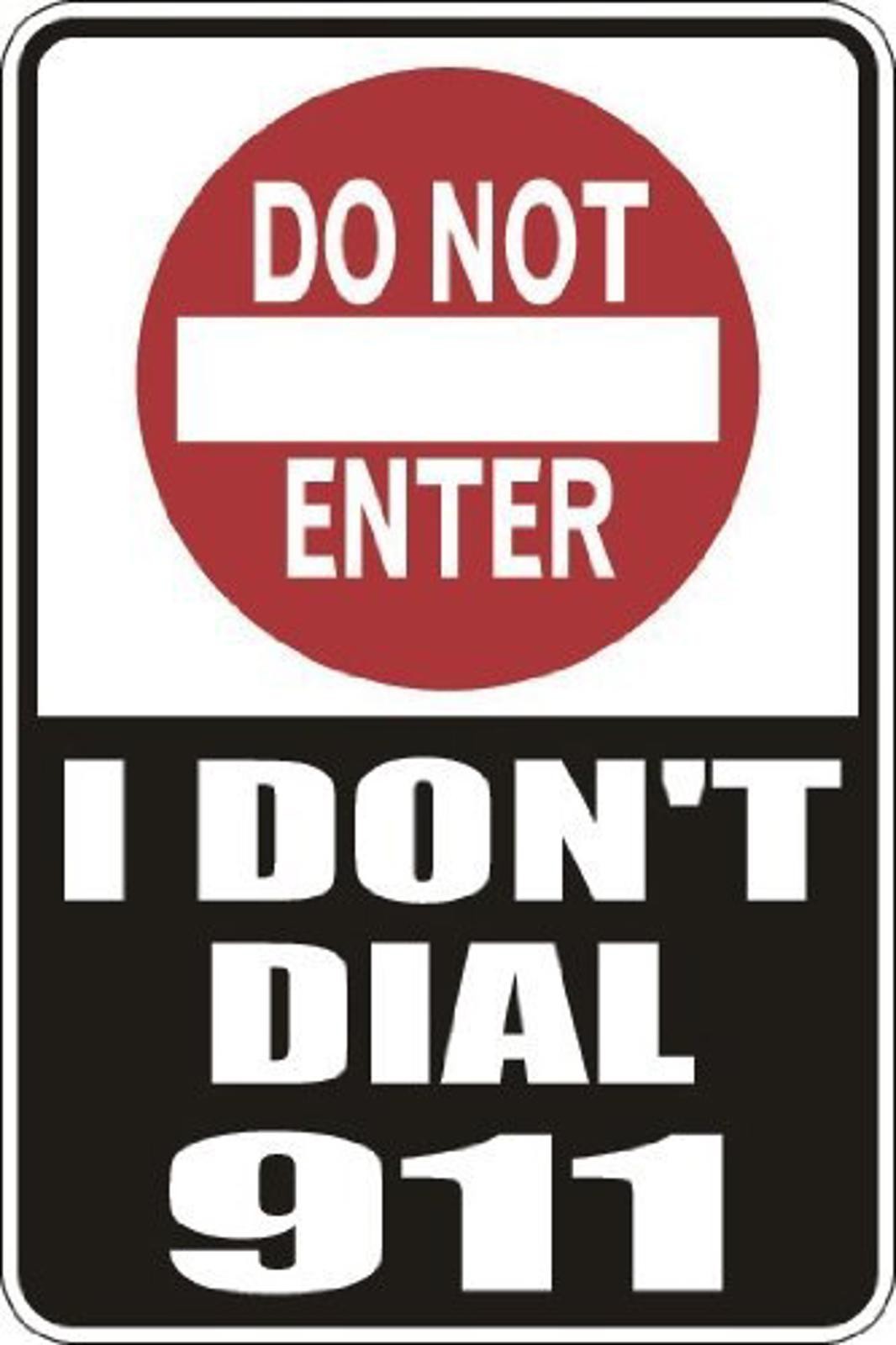 Metal Novelty Sign Sticker Tiger Do Not Enter I Dont Dial 911 8×12 Aluminum