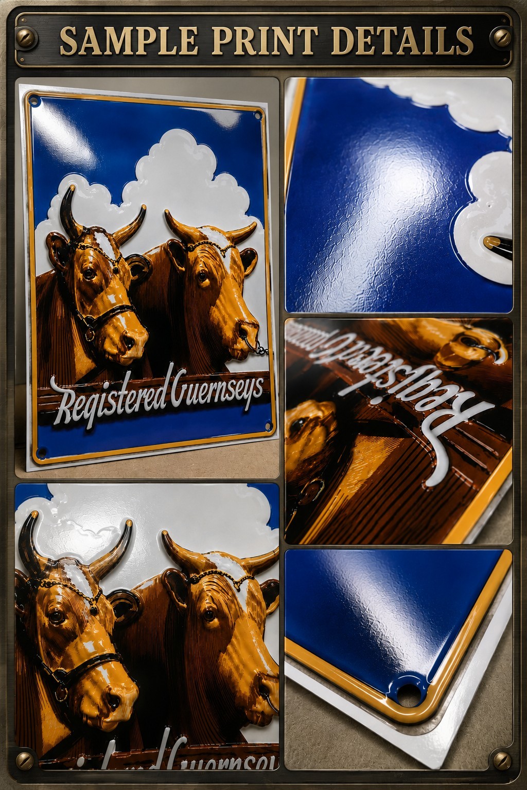 Registered Guernseys Realistic Porcelain Looking Paper Art Print 18×24 In
