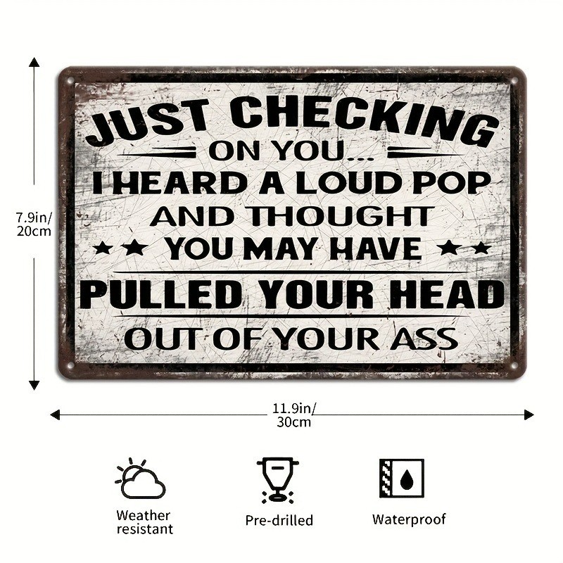 Funny Sarcastic Quote Humor Vintage Metal Tin Sign Retro Decor Bar Club Man Cave