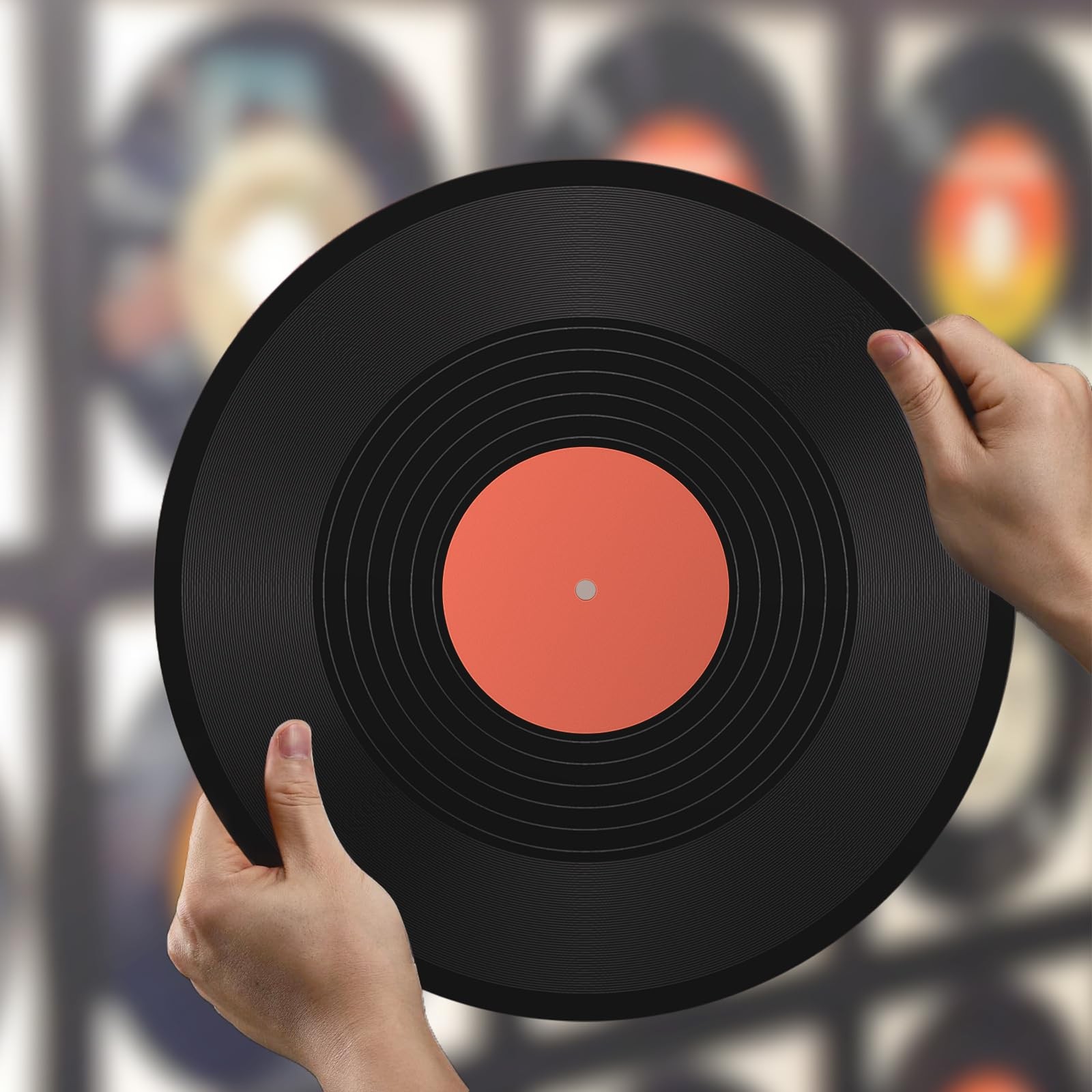 6 Pack 12in Blank Vinyl Record Decor, Fake Vintage Record for Indie Wall Aest…