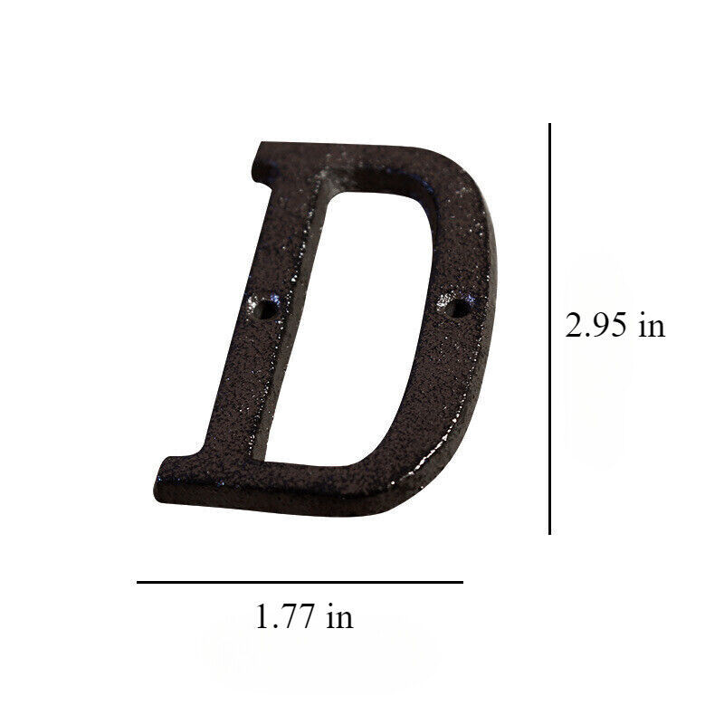 Cast Wrought Iron Black Antique House Door Alphabet Letters and Numbers HOT!