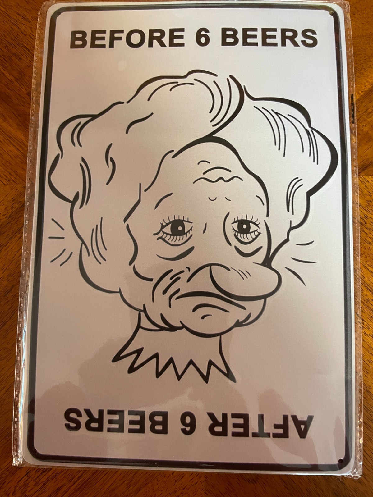 “AFTER 6 BEERS” for Bar /Man Cave METAL SIGN 8″X12″ NEW SEALED US SELLER