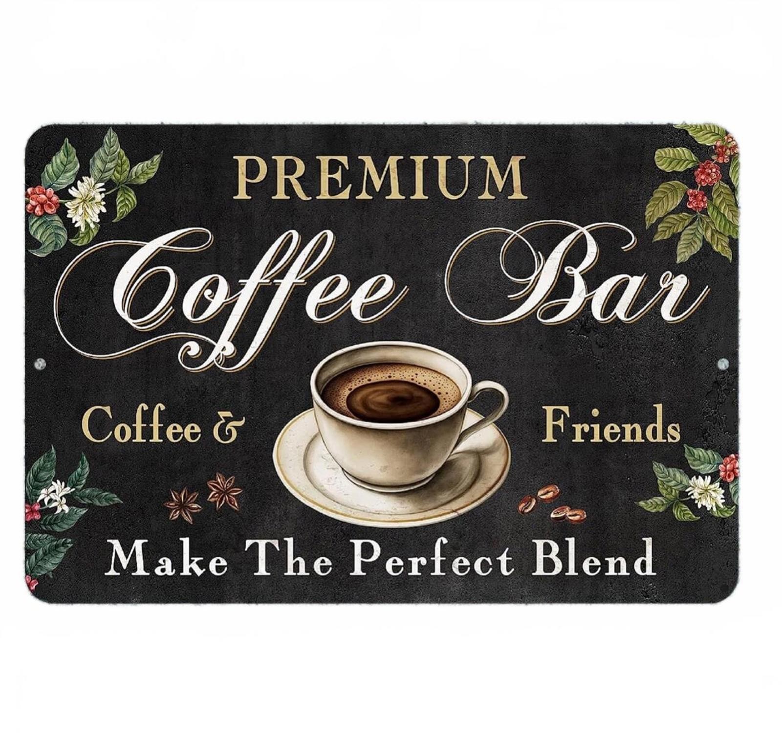 Aluminum Coffee Sign BanginPrints 8×12 Metal Kitchen Decor Friends Theme