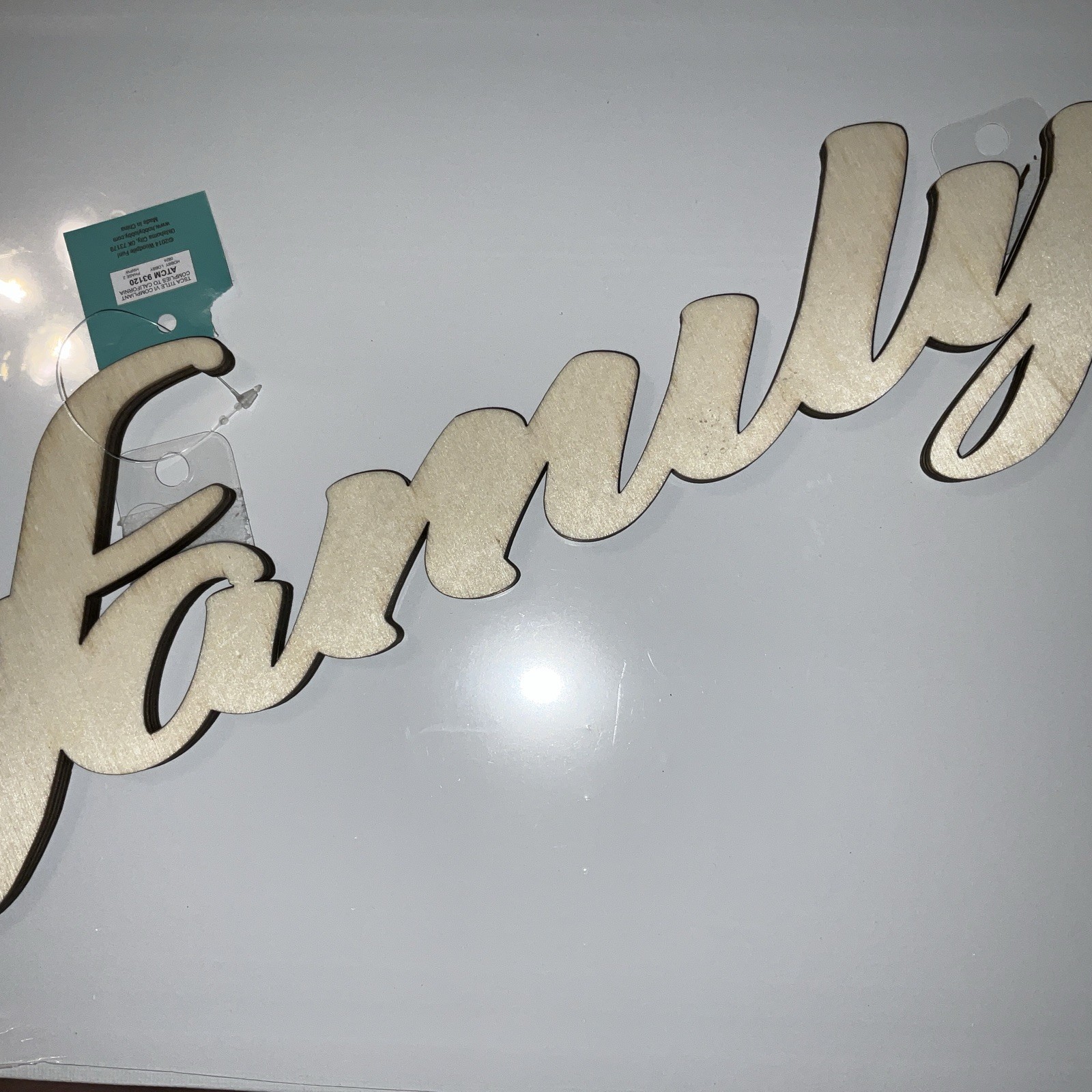 Family 14x5x.38 Laser Cut Wood Thick Paintable Or Stained Make It Your Own New