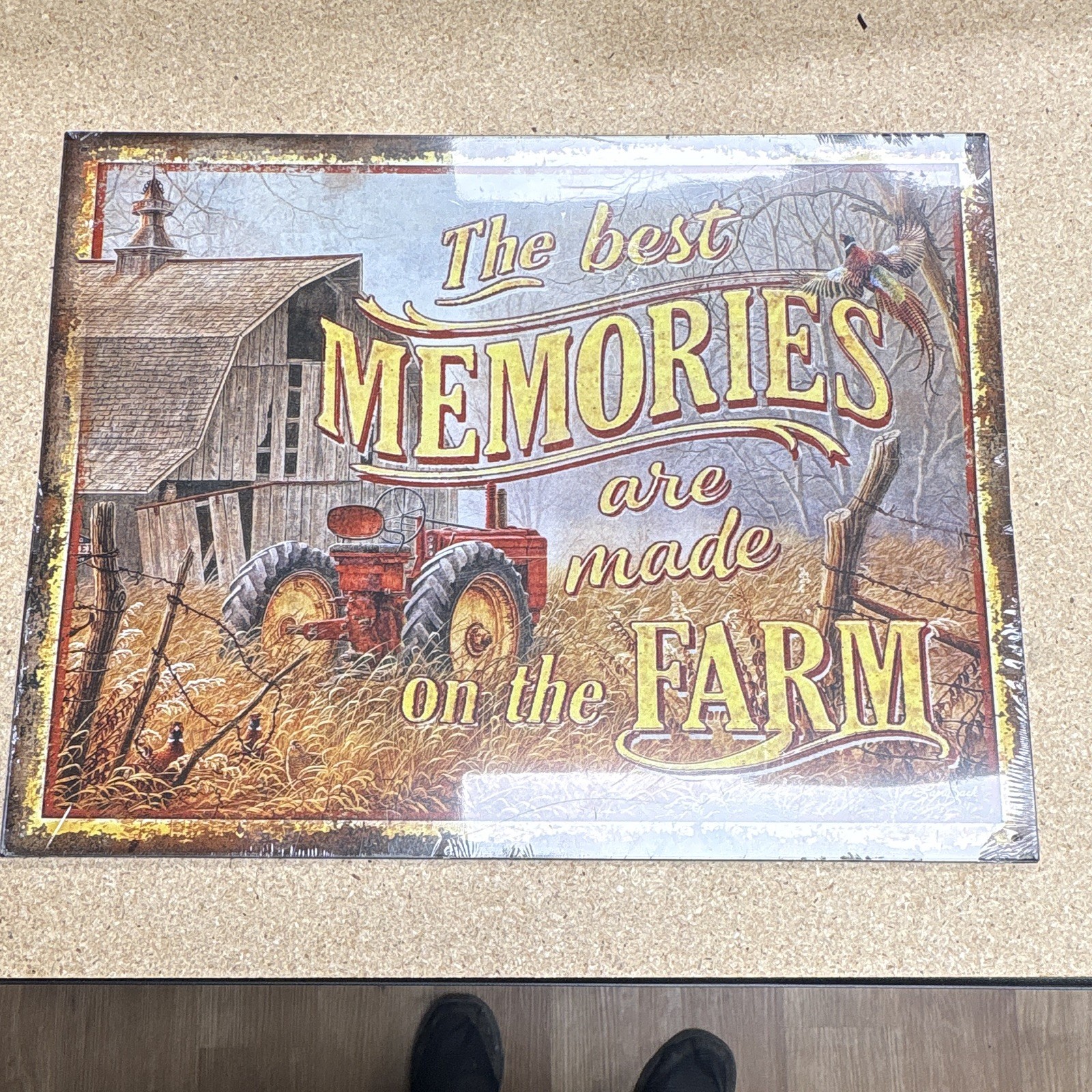 Vintage Farm Life Wood Wall Plaque “The Best Memories Are Made on the Farm”