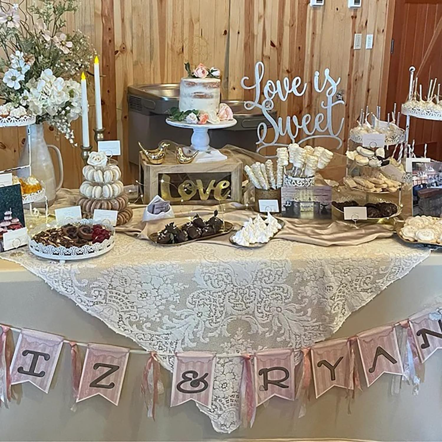 Love Is Sweet Wedding Table Sign, Wooden Reception Decor,Rustic Event Party Tabl