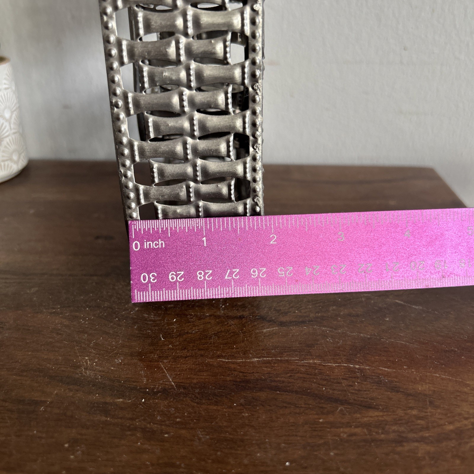 Decorative Metal Block Letter ‘C’ – Silver Filigree Shelf Or Wall Decor 7 In