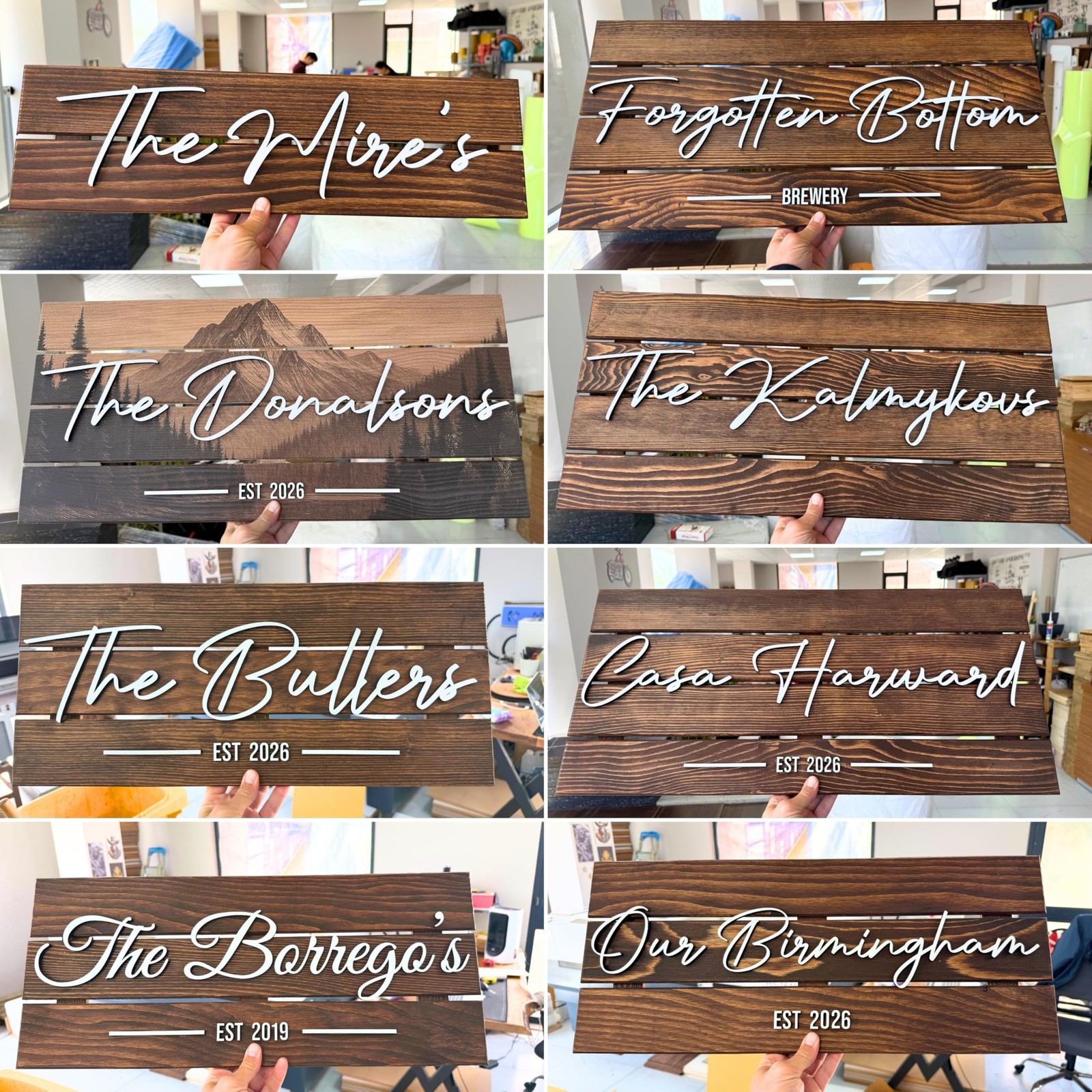 Personalized Wood Name Sign Custom Beach House Lake House Farmhouse Cabin Decor