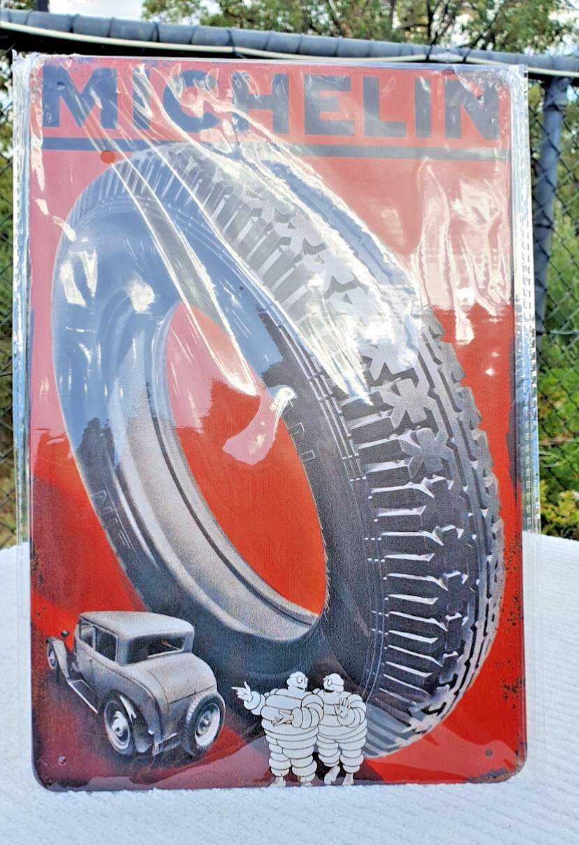 Tin Metal Sign MICHELIN TYRE SERVICE 20x30cm Rustic Look Vintage