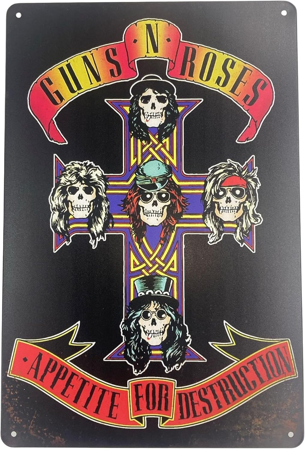 Tin Sign Bar Plaque | Metal Wall Decor Poster | Rock Band 80’S 90’S 8 X 12 In.