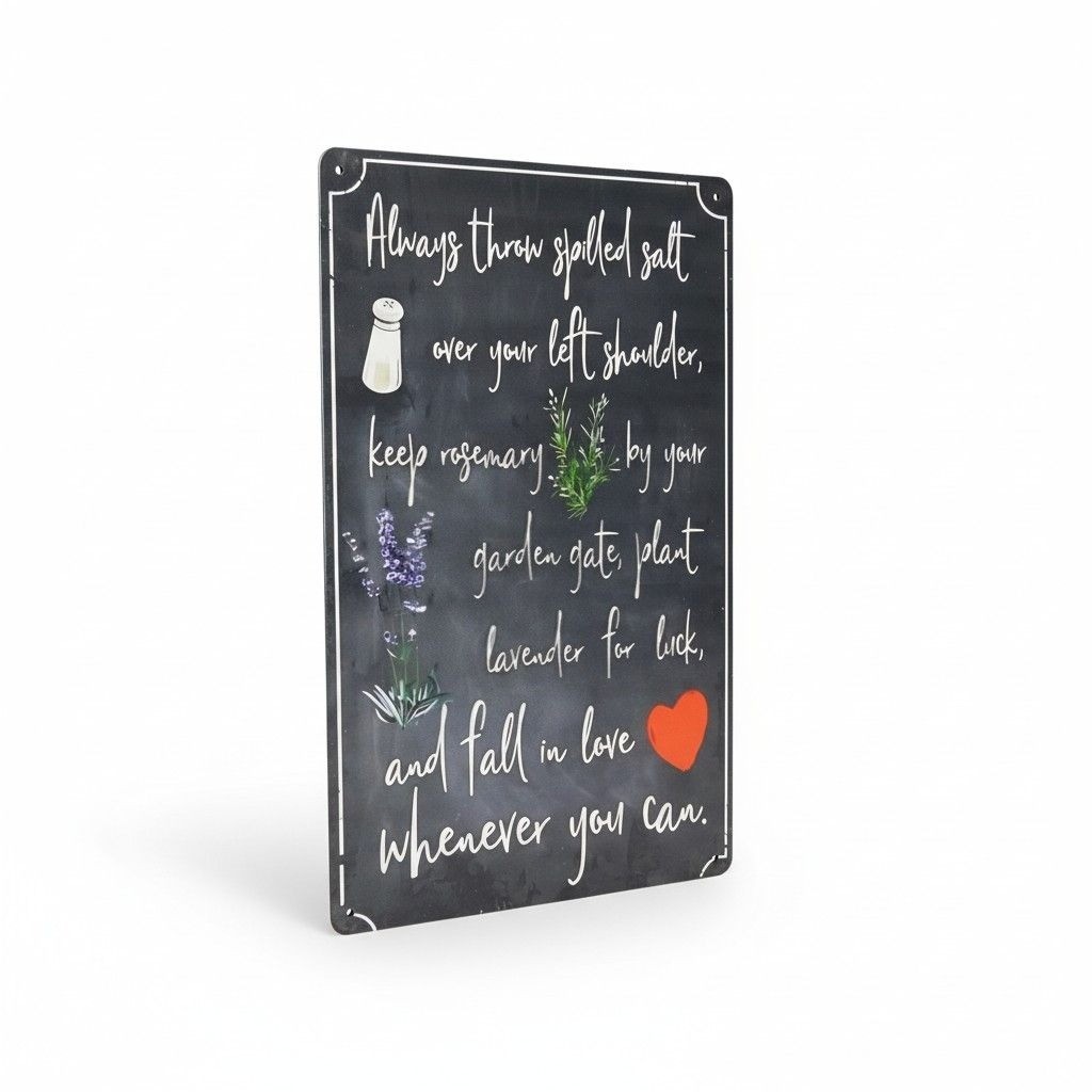 Practical Magic Quote Metal Sign – Salt Rosemary Lavender – 12×8 – New