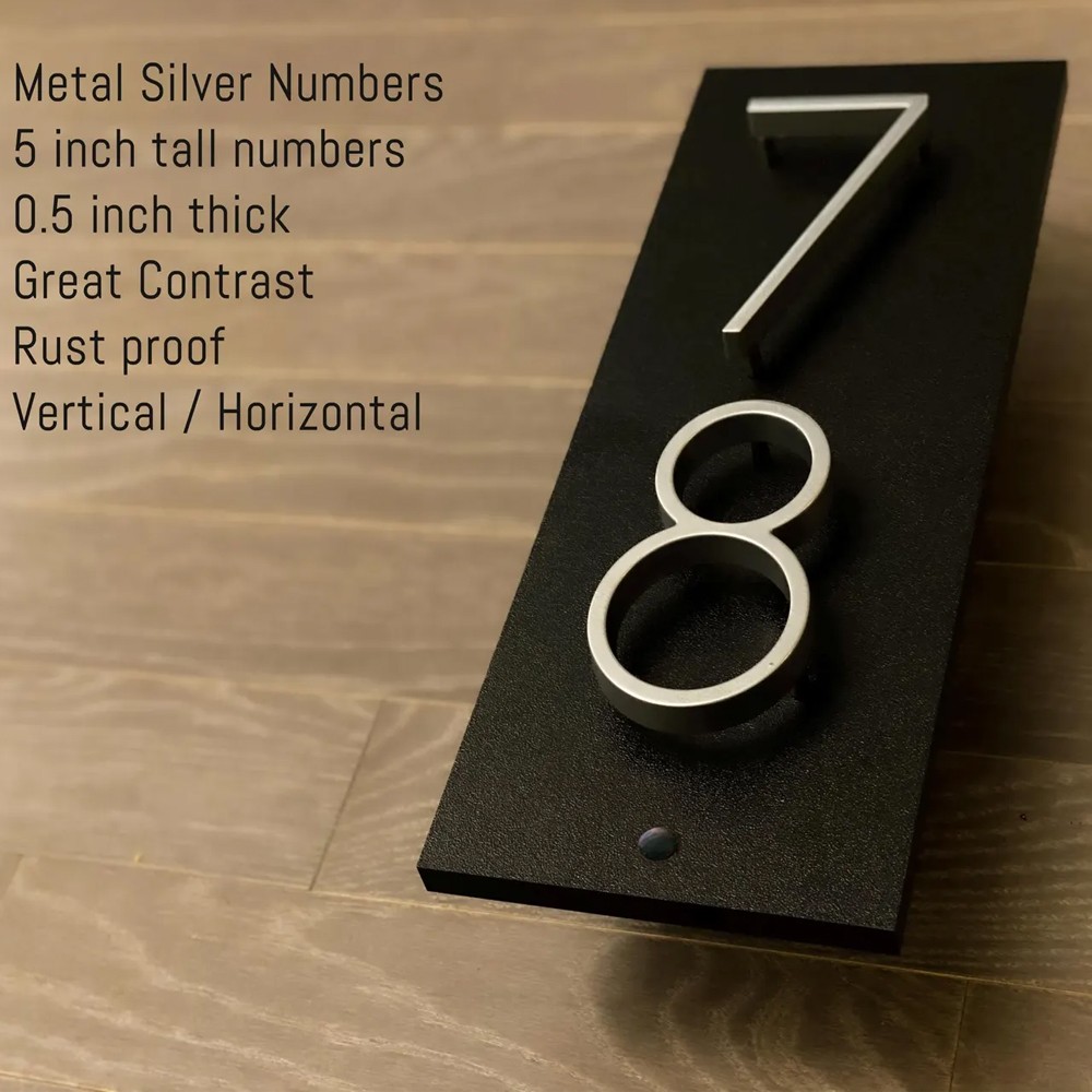 Vertical House Number Sign Modern House Numbers Horizontal House Number Plaque
