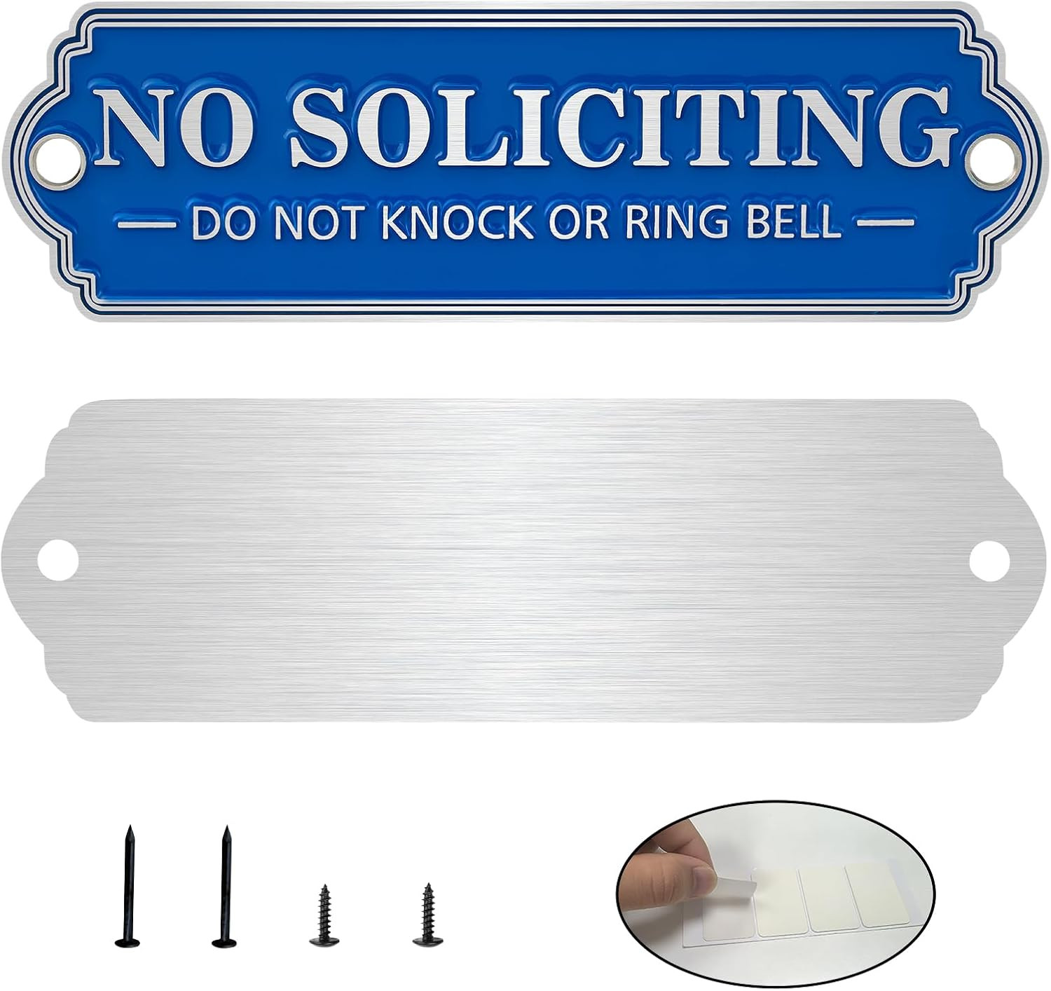 Brass No Soliciting Sign, No Soliciting Sign for House – Solid Brass Wall