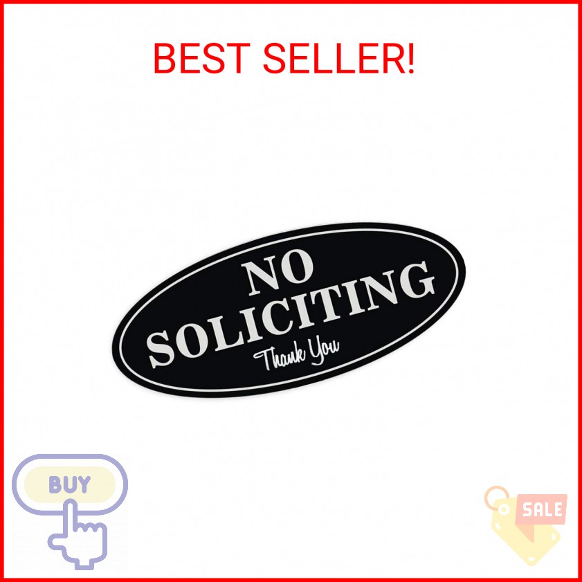 No-Soliciting Sign for House Signs for Home – Premium No Soliciting Thank You Si