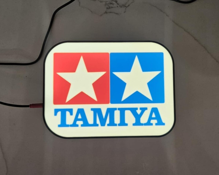 Tamiya RC led light box sign wall mountable Usb c powered