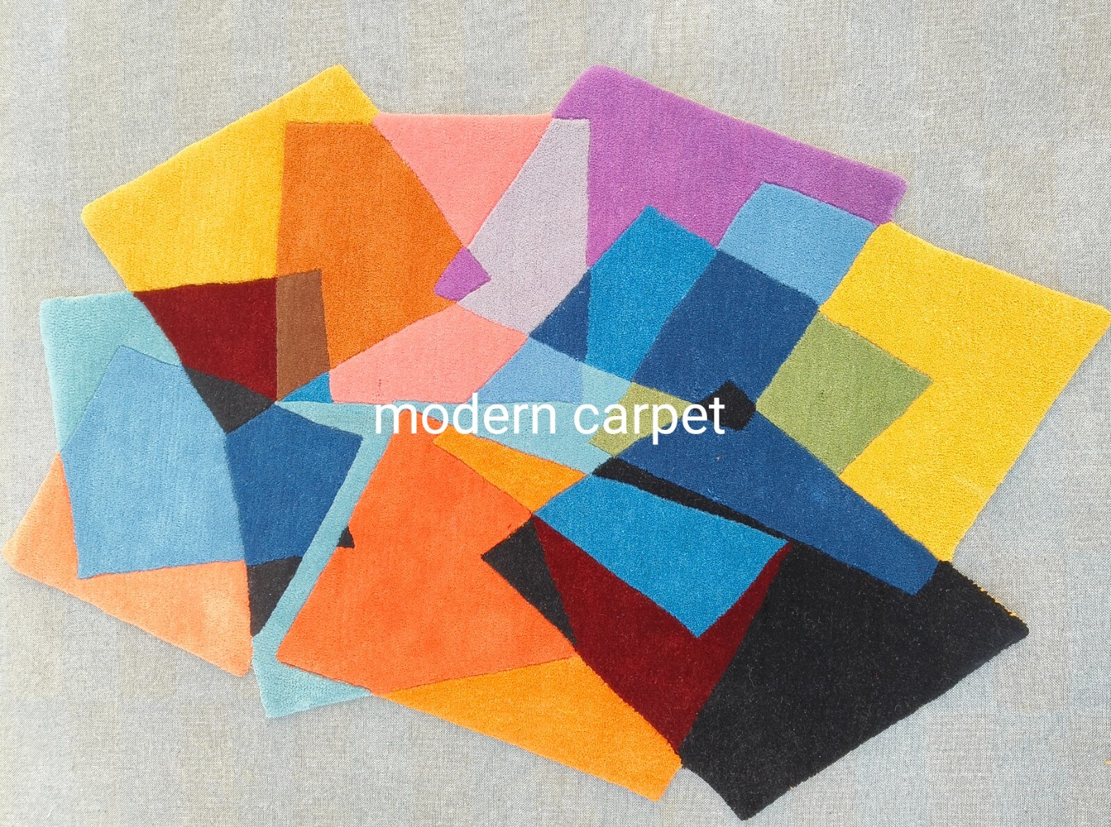 Irregular Shape Rugs Handmade 100% Woolen Hand Tufted For Home Decoration