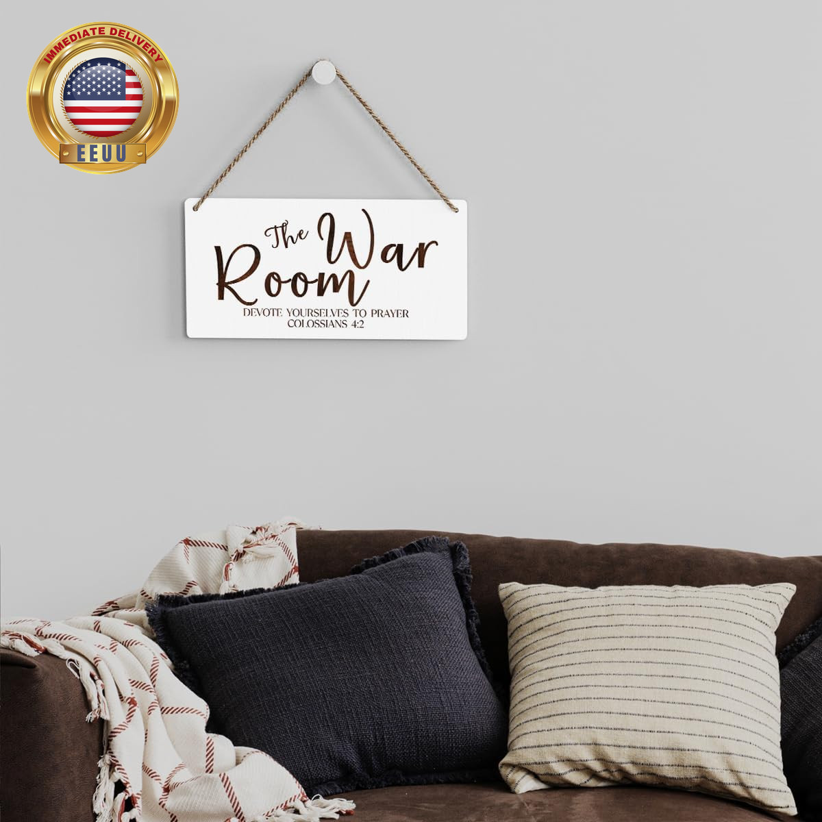 Rustic War Room Decor Christian Decor Bible Verse Wood Decor Sign Regalos Cristi