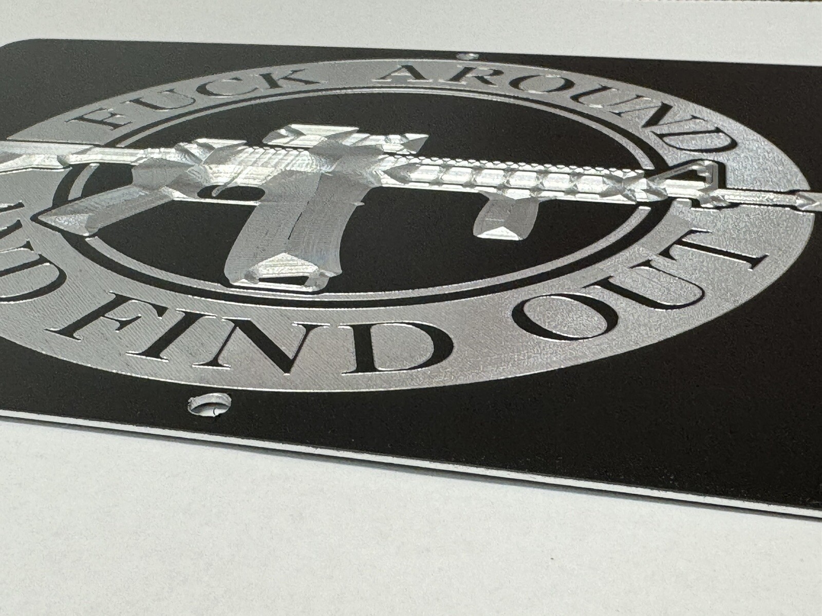 Engraved FAFO 2nd Amendment 10×7 Keep Out No Trespassing Yard Sign Metal Plaque