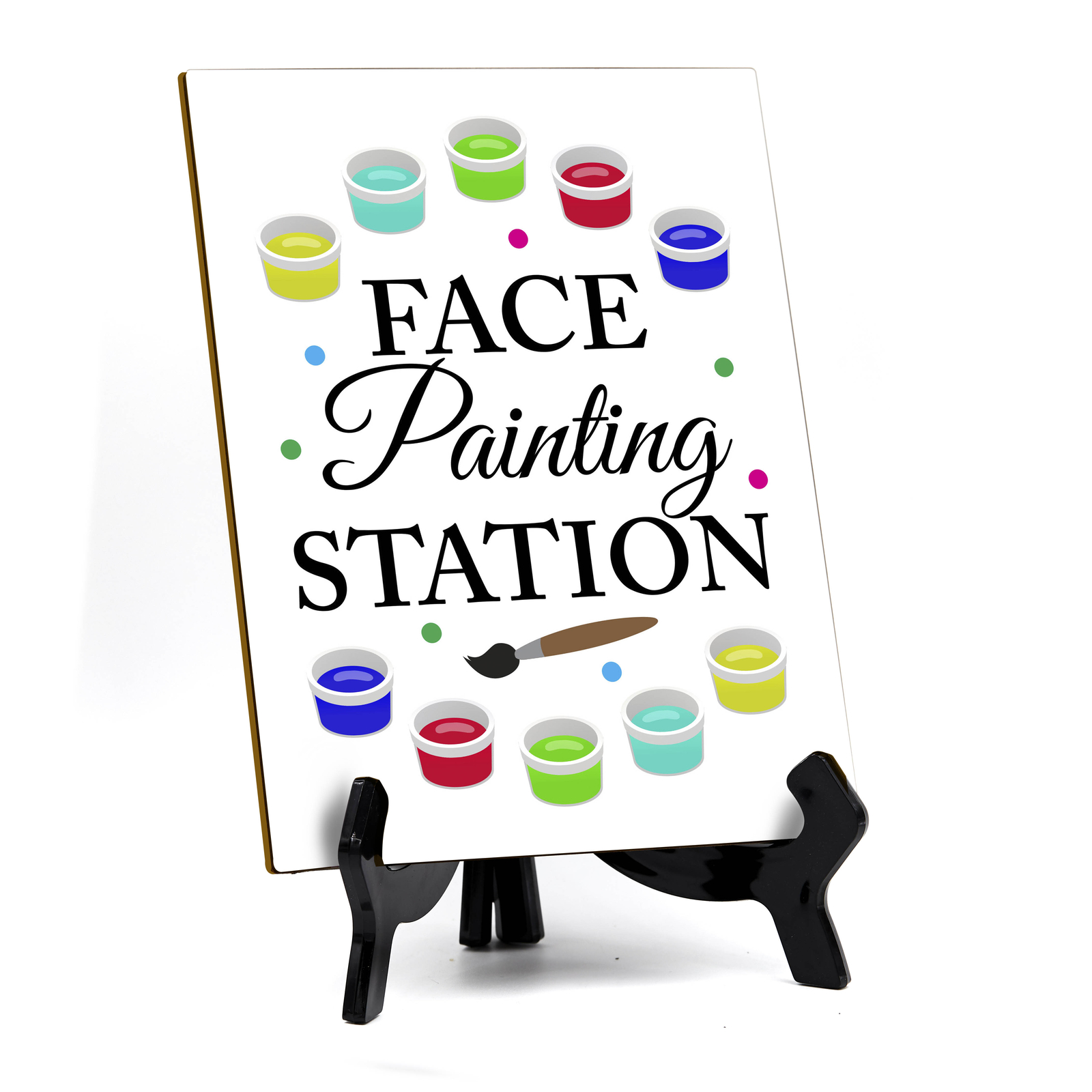 Signs ByLITA Face Painting Station, Table Sign with Acrylic Stand (6×8“)