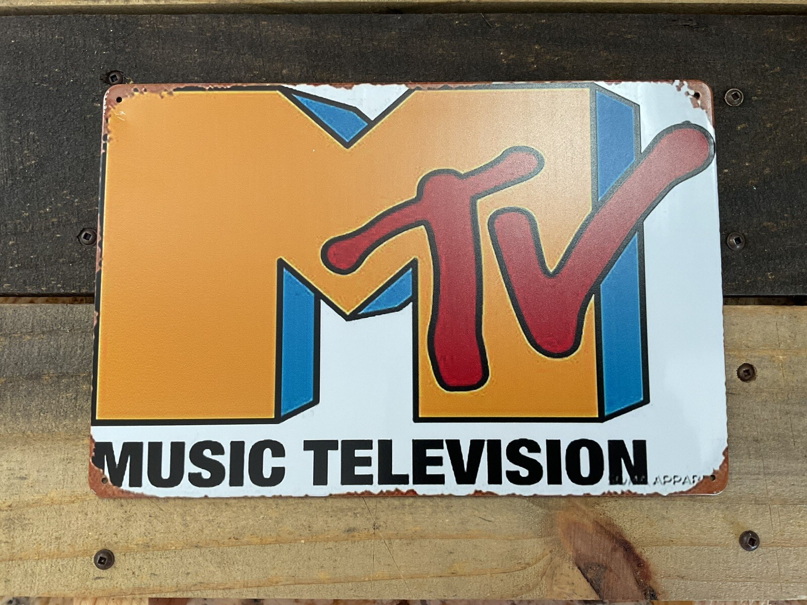 Rustic Patina Style 12″x8″ Nostalgic MTS Music Television Sign…FREE SHIPPING!