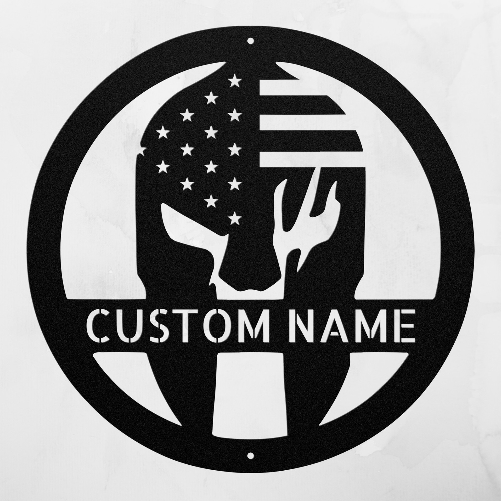 Personalized Spartan Helmet Metal Sign Custom Decor Gift for Home Office Deco