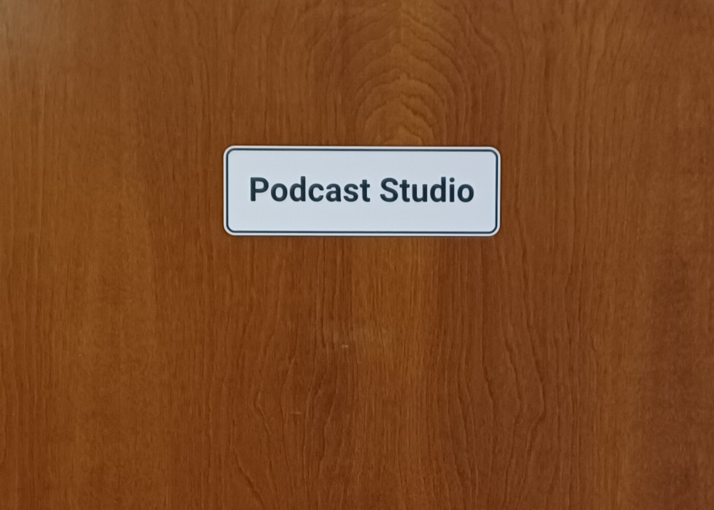 Podcast Studio door sign for podcast or video studio 3.16″ x 9.88″
