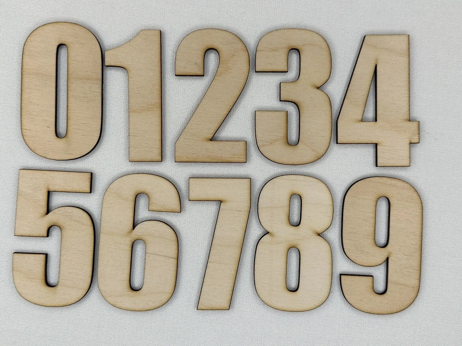 Laser Cut Unfinished Wood Letters or Numbers Impact Font Craft Cutout