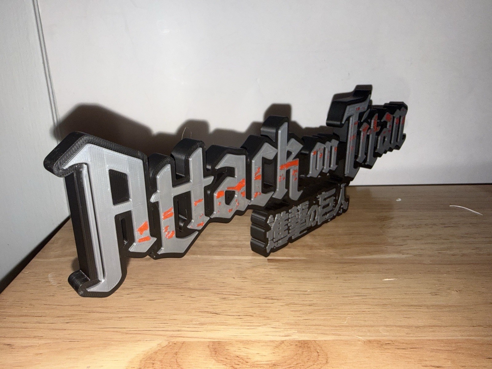 Attack On Titan 3D Logo Sign Anime Tv Show Japanese Manga Gift