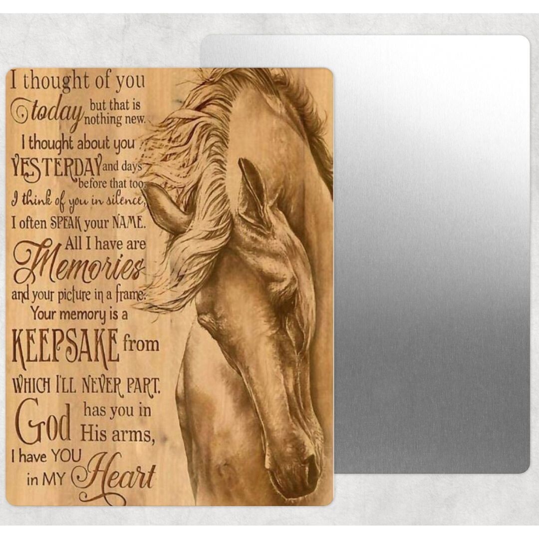 Horse I Thought Of You Today Vintage Retro Tin Sign Door Home Wall Decor Metal