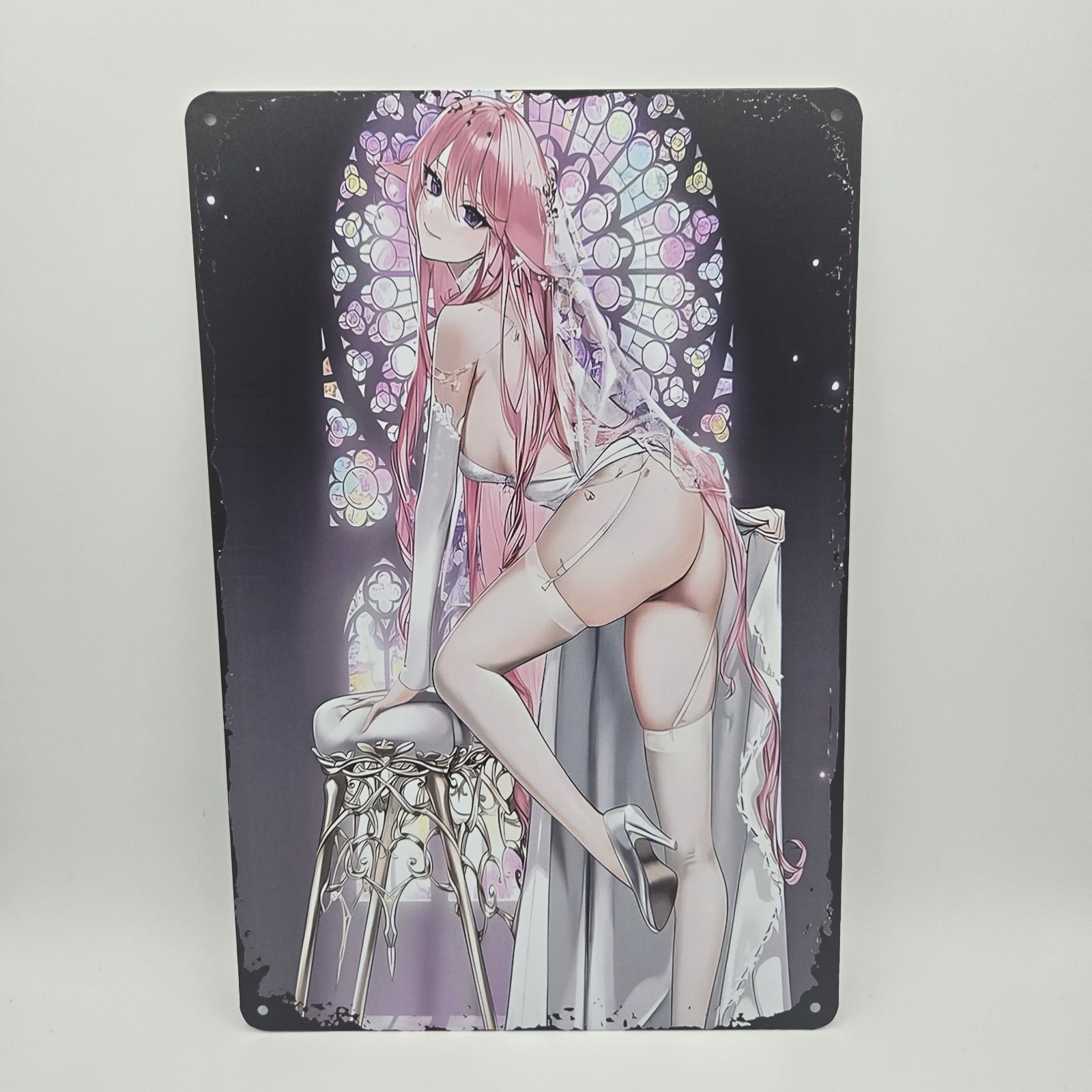 Pinup Anime Girl Metal Tin Sign Wall Posters 8×12