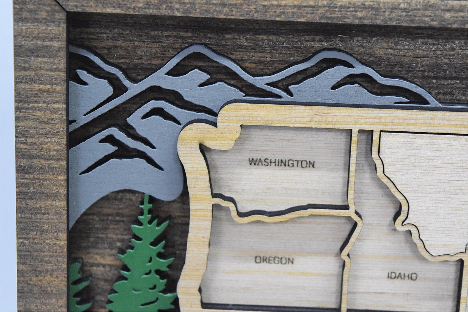 Handmade United States Travel Map State Tracker