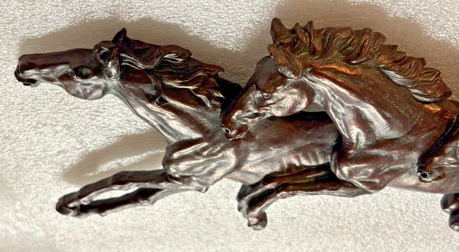 Horses 2005 Wall Hanging Bronze Like Resin 3D
