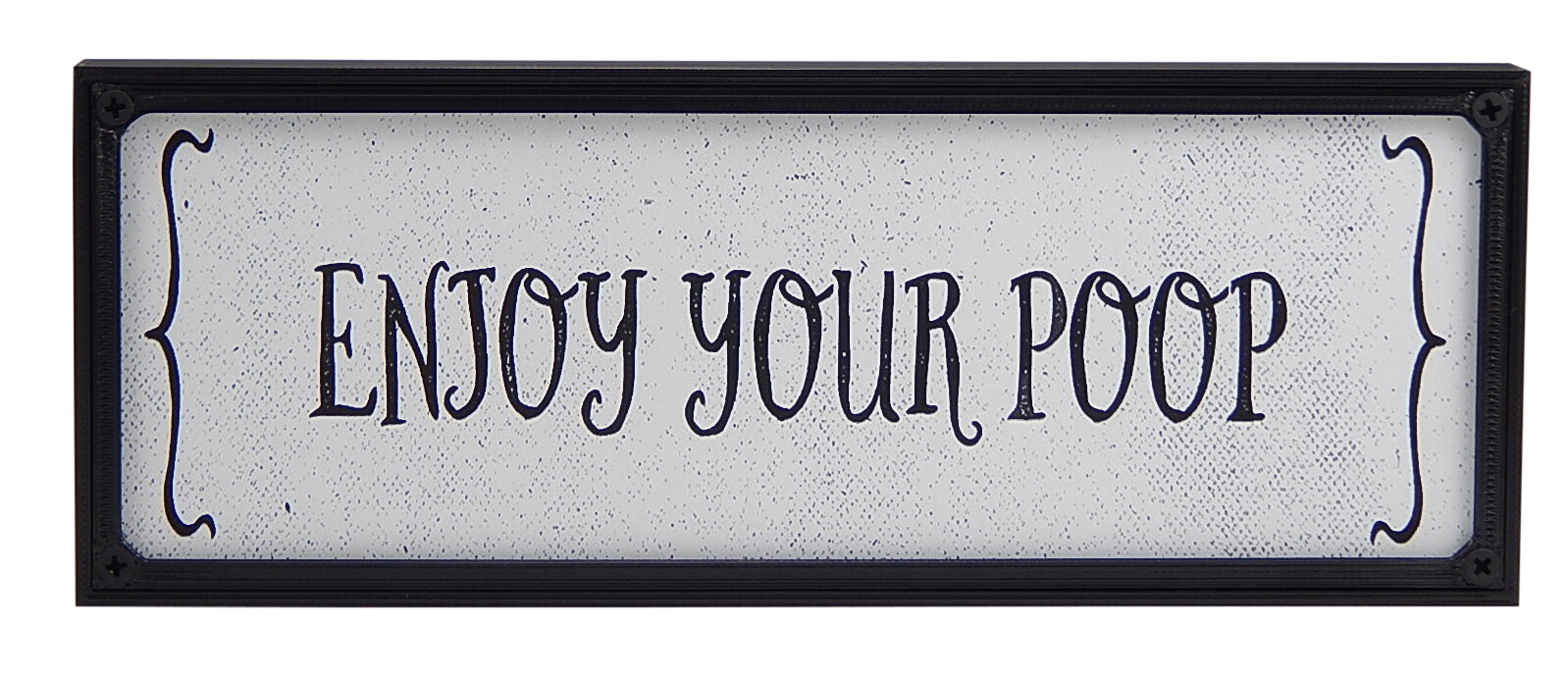 Funny & Cute Farmhouse Bathroom Toilet Sign Shelf Sitter Rustic Wall Home Decor