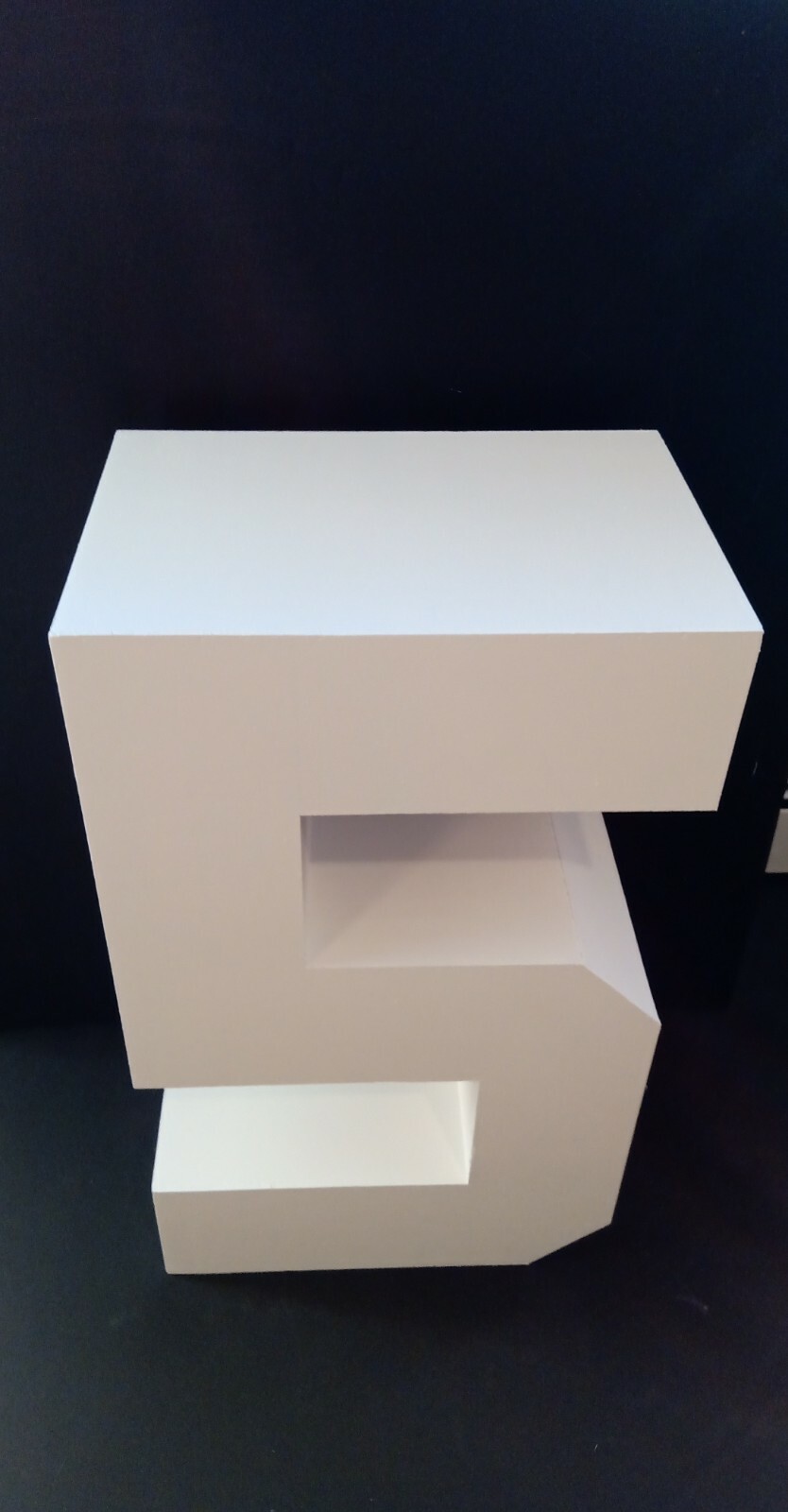 BIG 31″ White Wooden NUMBERS – Decor Display 3D Signs Columns Birthday, from 0-9