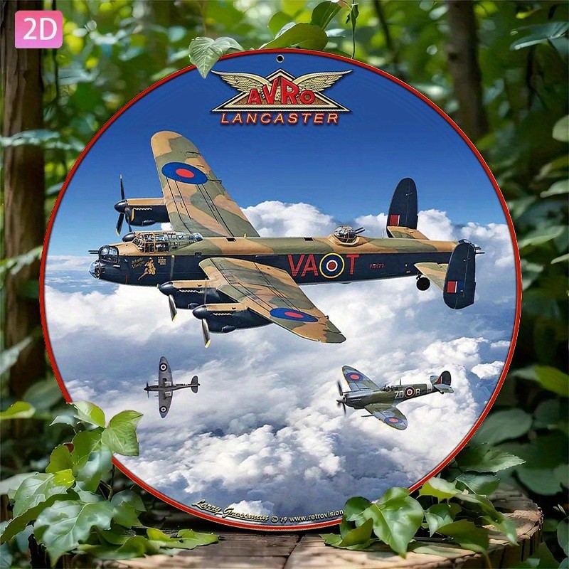Metal Tin Signs “Avro Lancaster Bomber” Retro Wall Decor Aluminum Sign for Gard